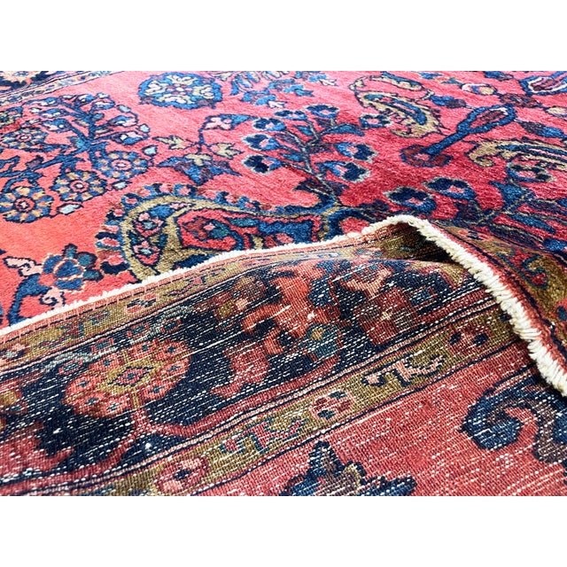Antique Persian Lilihan Rug For Sale - Image 9 of 9