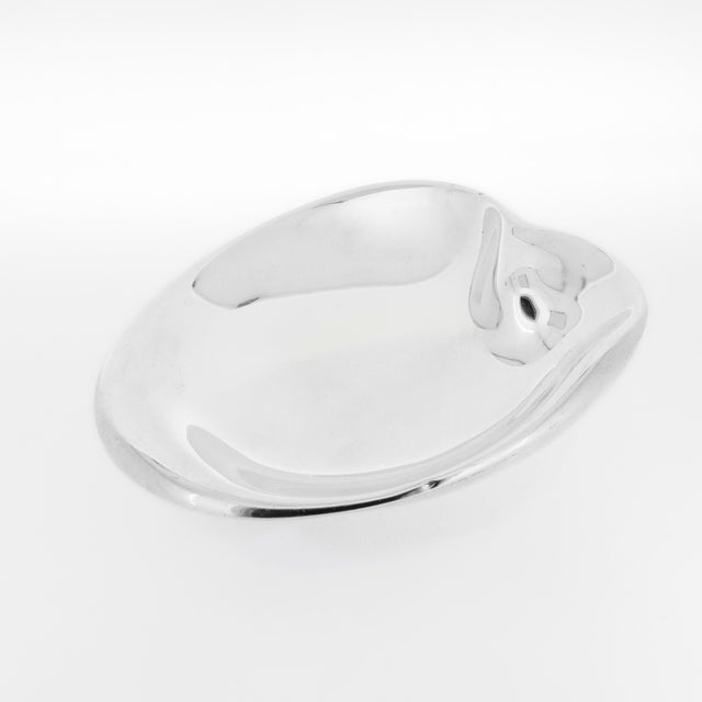 Mid-Century Modern Elsa Peretti for Tiffany & Co. Sterling Silver 'Thumbprint' Dish or Vide Poche For Sale - Image 3 of 13