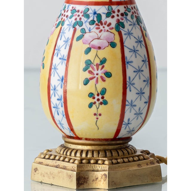 Chinoiserie Yellow Porcelain Lamp, Europe, 1900s For Sale - Image 4 of 15