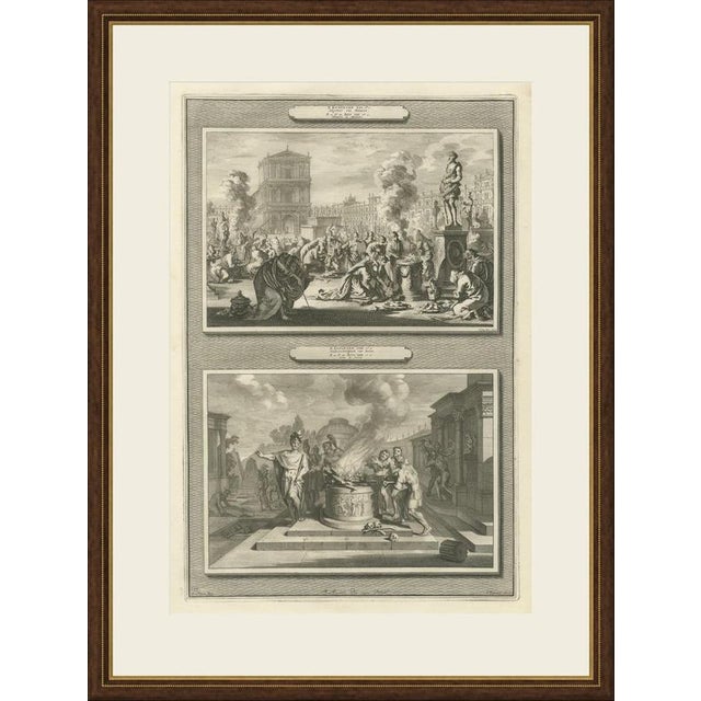 This original copperplate engraving from Pieter Mortier's illustrated Bible, Amsterdam circa 1700, shows two biblical...
