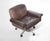 Mid-Century Modern Swivel Lounge Chair in Brown Leather, 1960s For Sale - Image 9 of 11