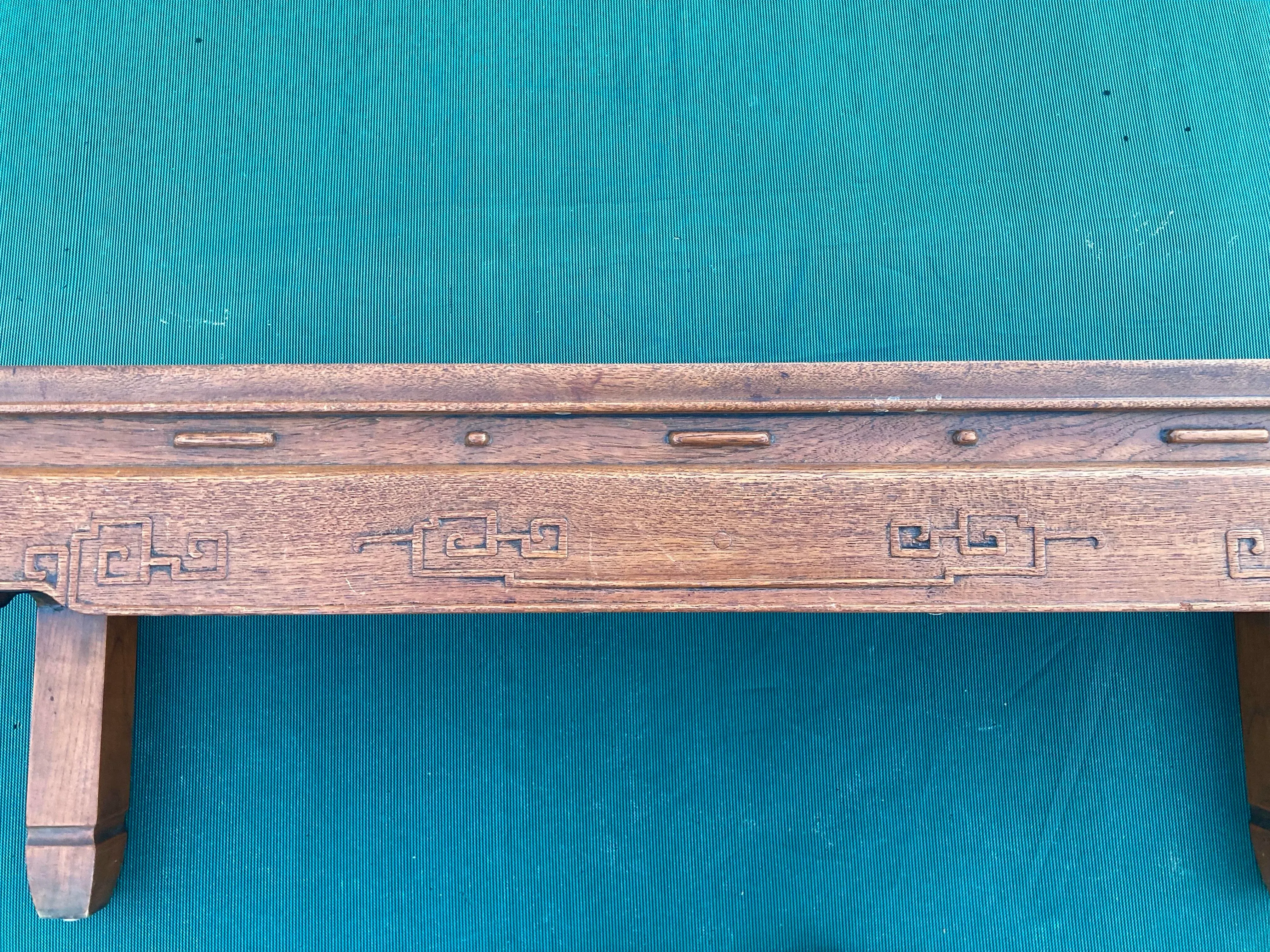 杢爺ページ Late 20th Century Vintage George Zee Hand Carved Asian Low Table