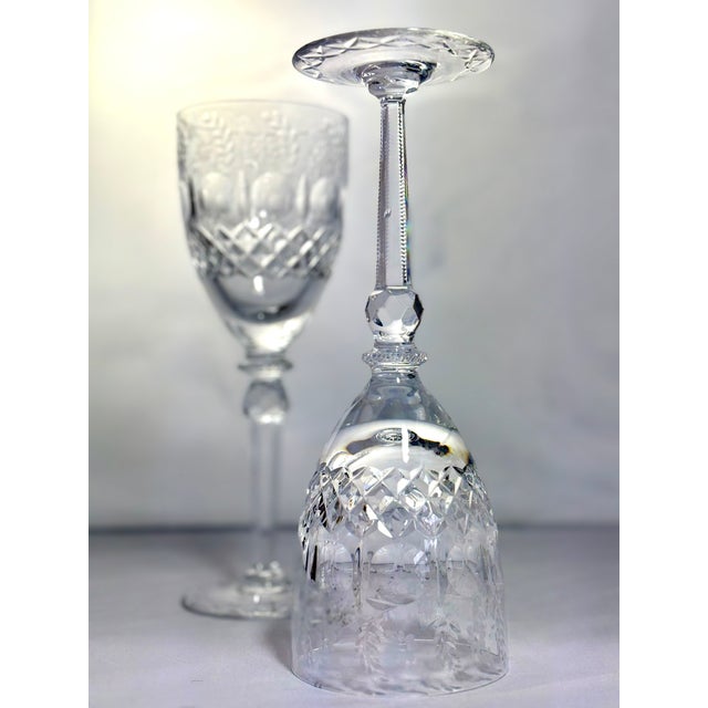 Gorgeous blown crystal Gallia water glasses by Rogaska set (2) . This discontinued pattern (1969-2015) from the former...