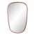 1960s German Brass Wall Mirror With Red Enamel For Sale