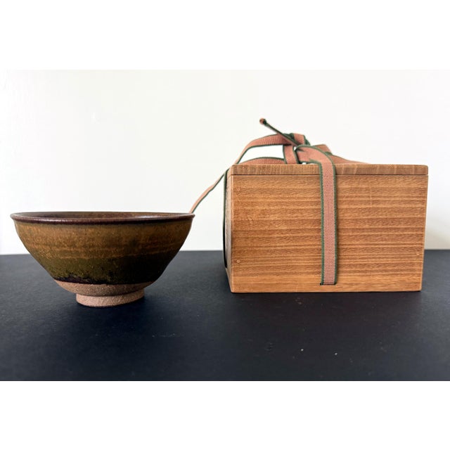 Korean Chawan Tea Bowl by Park Boo Won with Tomobako Box For Sale - Image 9 of 14
