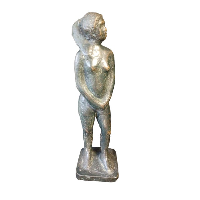 Vintage Bronze Sculpture of a Standing Nude Woman For Sale In West Palm - Image 6 of 6