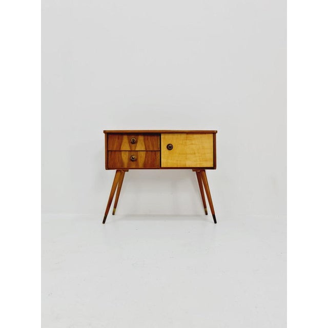 Small Mid-Century German Walnut and Beech Sideboard, 1950s For Sale - Image 11 of 11