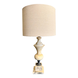Italian Carved Marble Lamp