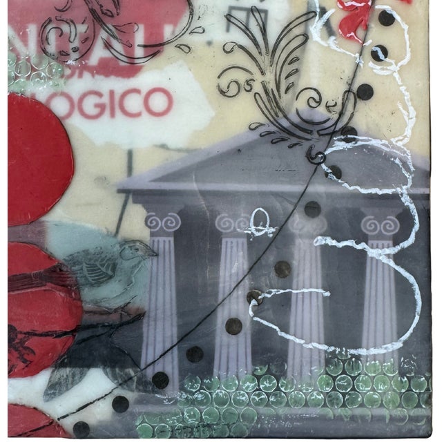 Contemporary Abstract Encaustic "Inspired by Rome #1" by Therese Cook For Sale - Image 4 of 4
