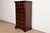 English 1980s Thomasville Georgian Carved Cherry Wood Lingerie Chest or Highboy Dresser For Sale - Image 3 of 13