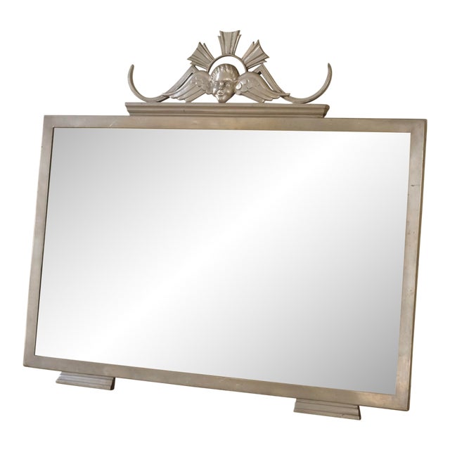 1936 Pewter Mirror by Nils Fougstedt For Sale