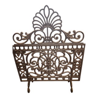 Antique Cast Iron Fireplace Screen For Sale