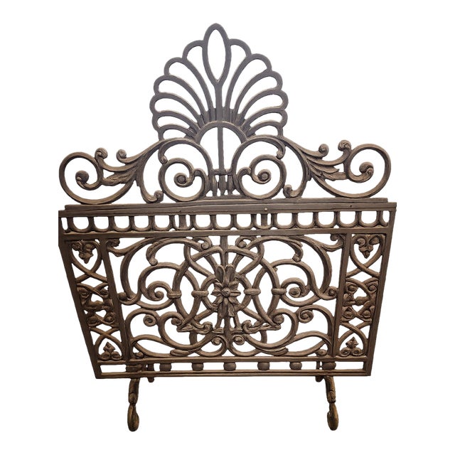 Antique Cast Iron Fireplace Screen For Sale