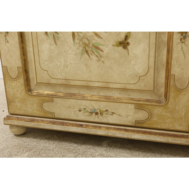 Chinoiserie Chinoiserie 2 Door Bonnet Top China Display Cabinet For Sale - Image 3 of 12