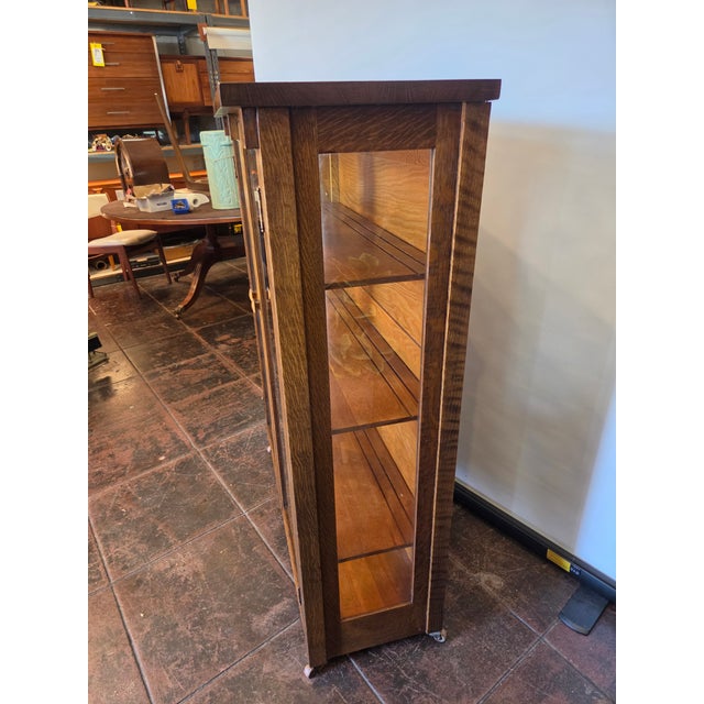 Antique Mission Arts & Crafts Bookcase For Sale - Image 9 of 11