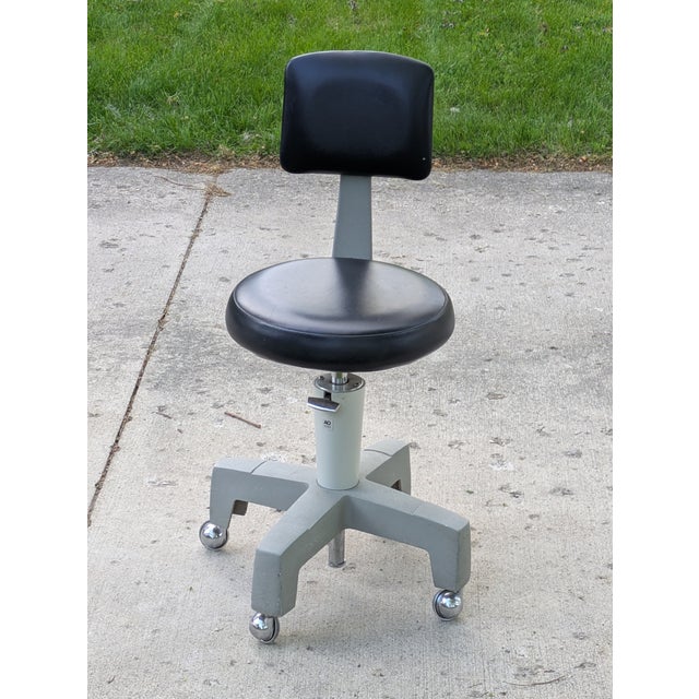 Mid 20th Century Ao Scientific Instruments Small Industrial Art Deco Style Stool For Sale In Detroit - Image 6 of 6