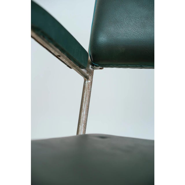Vintage Bauhaus 2-Seater Sofa in Tubular Steel and Green Skai, 1940s For Sale - Image 4 of 11
