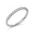 Contemporary 14K White Gold 1/4 Cttw Round Diamond Prong Set Wedding Band - Size 4 For Sale - Image 3 of 6