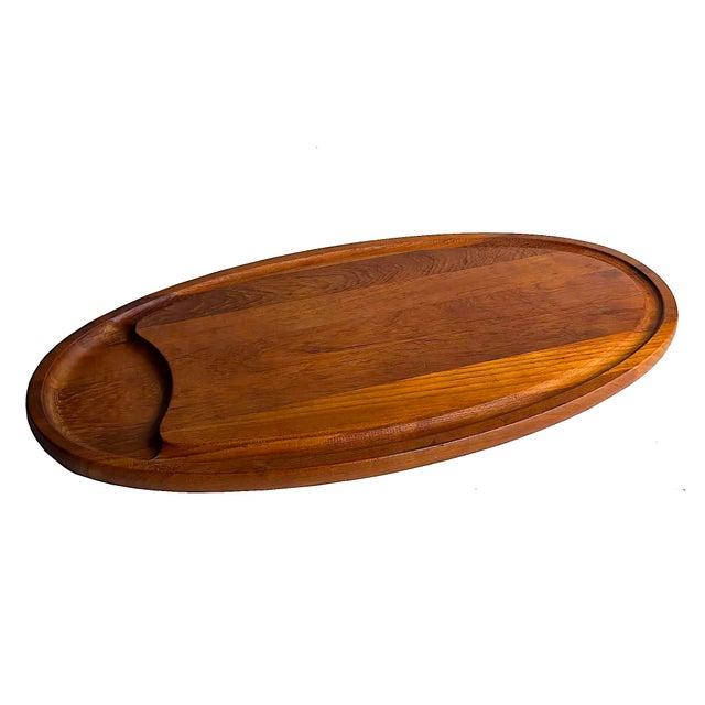 1970s Dansk Teak Wood Charcuterie Board For Sale - Image 11 of 14