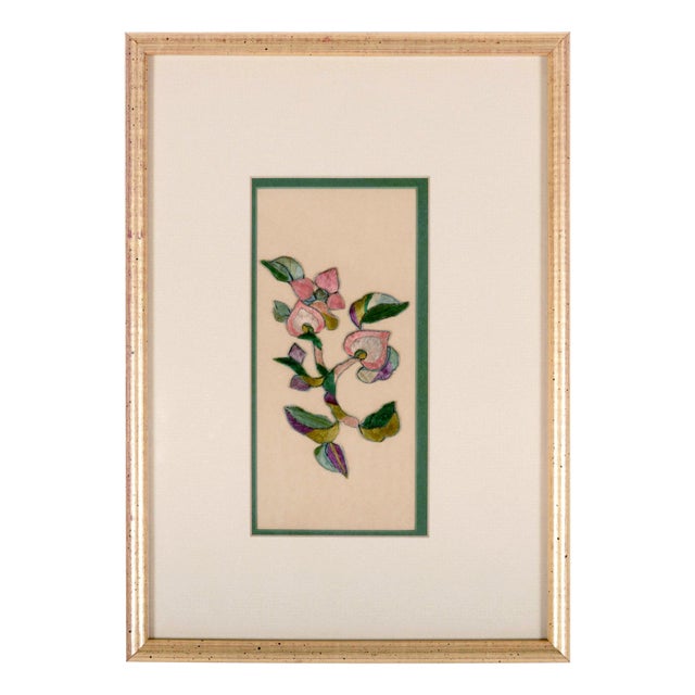 Green Two Framed Chinese Antique Textile Fragments Qing Dynasty Provenance For Sale - Image 8 of 9