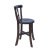 Chinoiserie Chinese Handmade Round Brown Stain "Shou" Side Chair W Back For Sale - Image 3 of 7