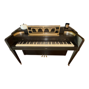 1957 Stunning Custom Charcoal & Gold Everett Piano | Mid-Century / Hollywood Statement Piece
