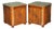 Faux Book Fronted Hardwood Library Side Cabinets by Theodore Alexander, Set of 2 For Sale