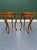 20th Century French Louis XV Carved Yew and Mahogany Floral Marquetry Side Tables (Pair) For Sale - Image 4 of 9