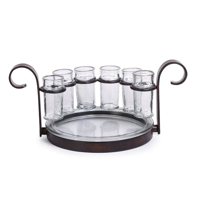 Transitional Six Shot Fiesta Tequila Serving Set For Sale - Image 3 of 3