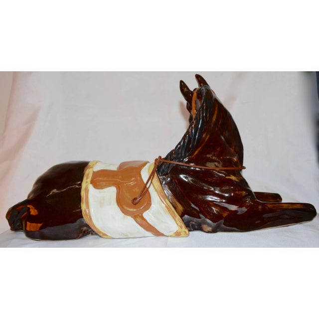Rustic Louisville Stoneware Glazed Horse Figurine For Sale - Image 3 of 9