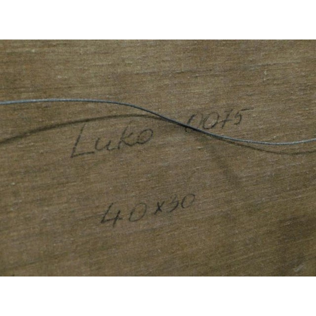 Impressionist Petras Lukosius#0075 Rytas Original Oil on Paintings on Canvas With Custom Frame For Sale - Image 3 of 6