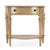 Spritely Home Accent Furniture Halifax 34 in. W Demilune Wood 1 Drawer Console Table with Open Lower Shelf, Antique Beige For Sale - Image 4 of 9
