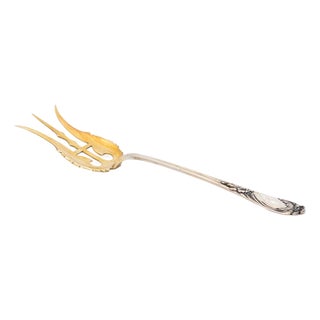 Cut-Out Silver Fish Serving Fork For Sale