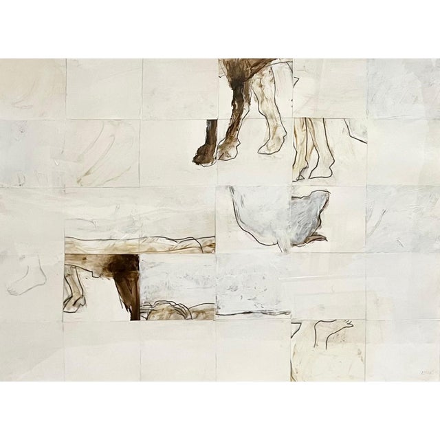 Lorna Marsh (South African, 2004 Horse and Rider Mixed Media on Paper Hand signed and dated Frame: 25" X 32.5" Image:...