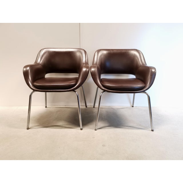 Mid-Century Modern Mid-Century Modern French Armchair by Olivier Mourgue for Airborne, 1960s For Sale - Image 3 of 13