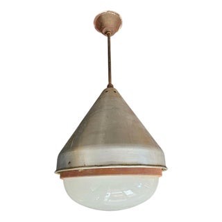 Large Industrial Aluminum Hanging Lamp, 1970s For Sale