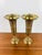 Vintage 1970s Pair of Matching Brass Vase / Vessels made of brass intricate pattern enamel like color can be used as...