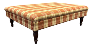 Large English Upholstered Ottoman