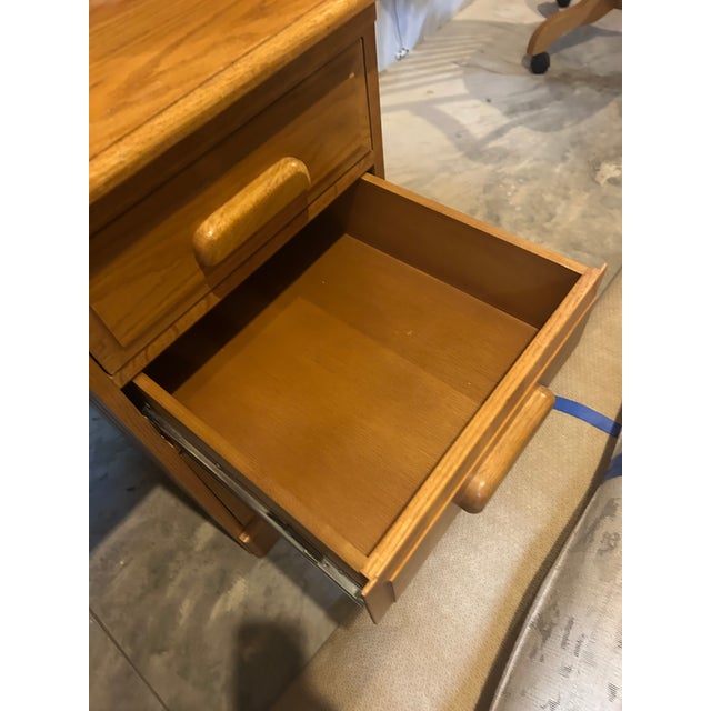 Artisan Amish-Crafted Solid Wood Desk & Chair Set (Ohio, C. 2000) For Sale - Image 12 of 18