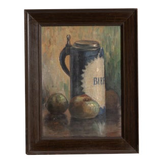 Early 20th Century France Brown Wood Painting For Sale