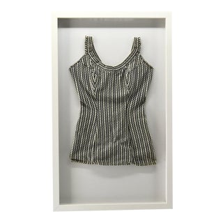 Vintage Herringbone Swimsuit Framed For Sale