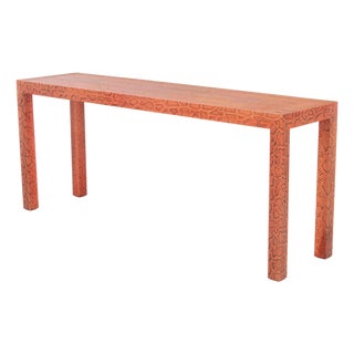Karl Springer Red Python Parsons Table For Sale