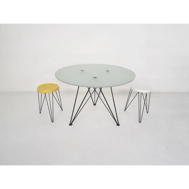 1980s Wire Frame Dining Table by Els Staal, the Netherlands, 1984 For Sale - Image 5 of 13