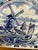 Vintage Dutch Delft Blue Ceramic Tile by Schoonhoven Keramiek, Holland - Windmill and Sailboat Scene. For Sale In Seattle - Image 6 of 9