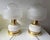 Metal Contemporary Pair of Brass and White Murano Glass Wave Shades Lamps, Italy For Sale - Image 7 of 11