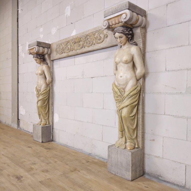 Neoclassical Gipsen Fireplace Mantel, 1890s, Set of 3 For Sale - Image 5 of 18