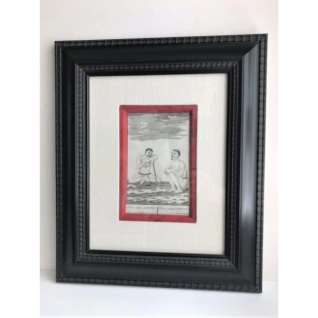 18th Century Antique Bernard Picart "Two Yogis" Etching Print For Sale - Image 12 of 12