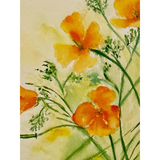 Yellow Daffodils, Original Watercolor, Signed For Sale - Image 4 of 9
