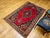Vintage Persian Mazgalan Area Rug, Hand-Knotted Wool, Geometric Pattern, 5x7, Red & Navy For Sale In Chicago - Image 6 of 18