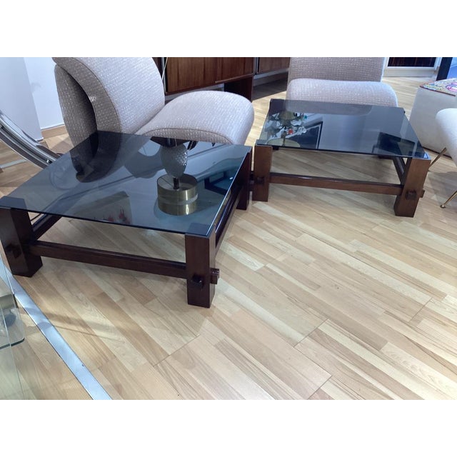 Model 2461 Coffee Tables in Wood from Fontana Arte, 1960s, Set of 2, in Very Good conditions. Designed 1960 to 1969 I have...